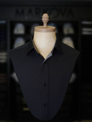 پیراهن قاپک افسری مشکی مارکووا مدل P16