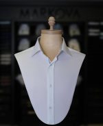 پیراهن قاپک افسری سفید مارکووا مدل P16 طرح دوم