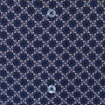 پیراهن طرح ستاره هندسی مربع ریز و درشت سورمه ای قهوه ای مارکووا p12 - تصویر 3