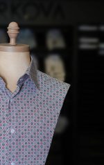 پیراهن طرح ستاره هندسی آبی مرجانی مارکووا P11 - تصویر 2